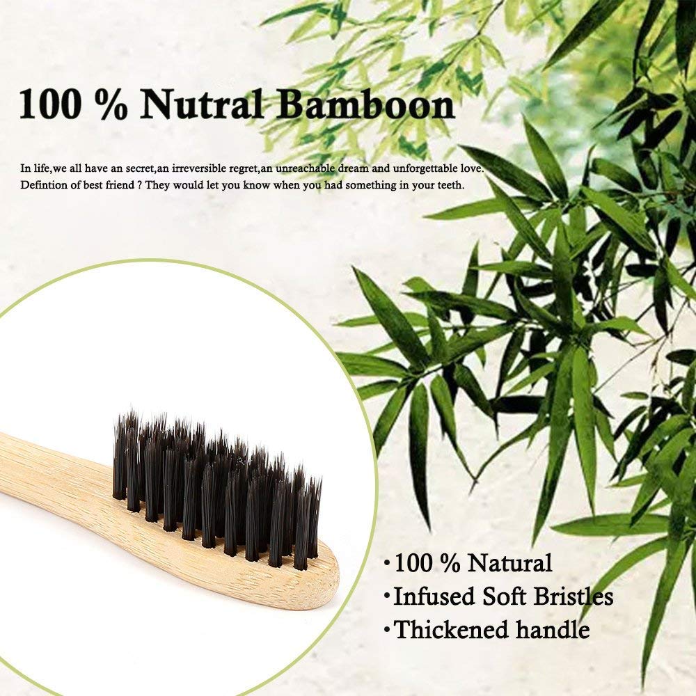 Mini Storify Truly Organic 2.Bamboo toothbrush stand | 2. Kids bamboo tooth brush - Charcoal Soft Bristles, Natural, Oral Cleaning, Eco-Friendly, Biodegradable (PACK OF 4) - Image 6 thumbnail