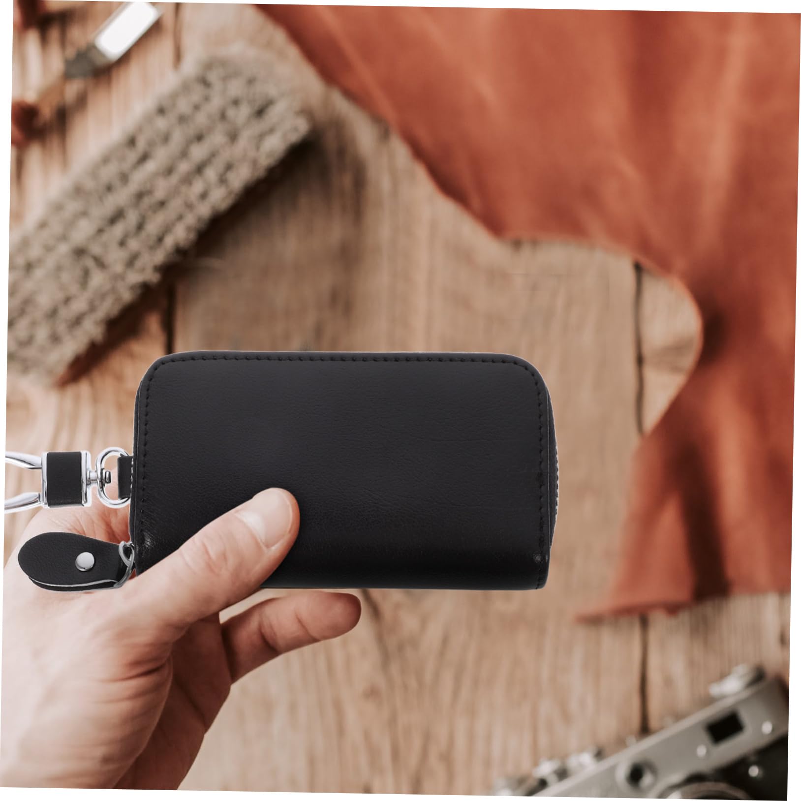 SOLUSTRE 3pezzi Custodia Porta Chiavi Auto Borsa Multi-funzione Per Chiavi e Carte Organizer Pratico e Resistente Design Elegante e Portatile Adatta Per Accessori
