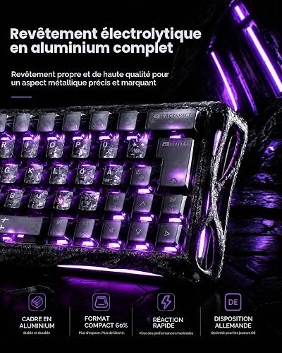 GravaStar V60 Pro Clavier Gaming, Fréquence de Polling 8K - 3