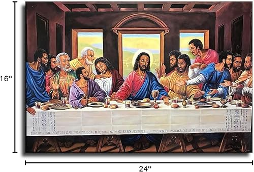 Miniatura 7 de FAGUANG Póster artístico de la última cena de Jesucristo y arte de pared, póster moderno para decoración de dormitorio familiar, 16 x 24 pulgadas