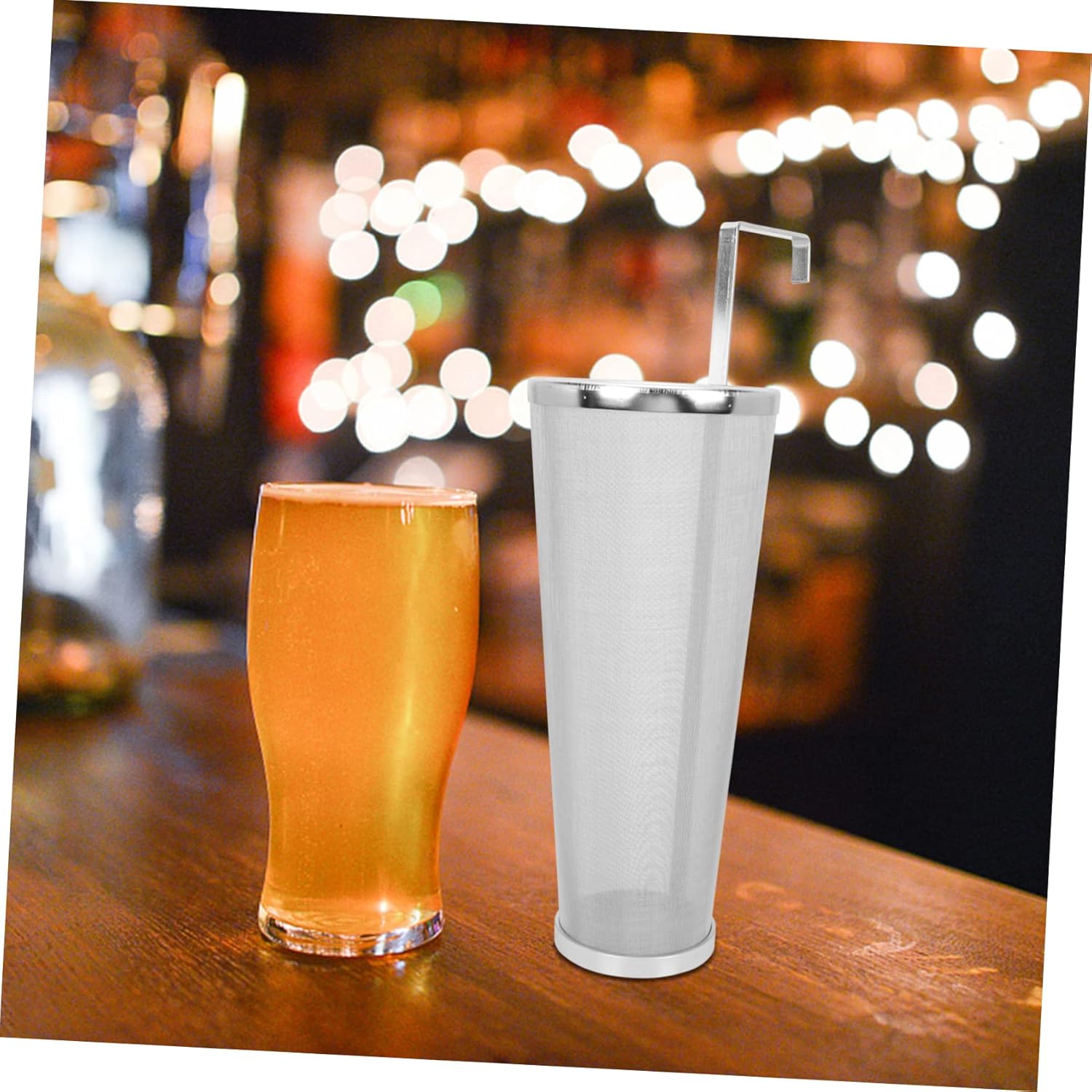 PRETYZOOM Stainless Steel Beer Filter Strainer Brewing Mesh for Home Brewing Fermenting and Easy to Clean for Maximizing Hop Flavor and