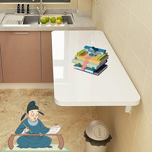 FERFXN Mesa plegable para montar en la pared, mesa plegable para montar en la pared, mesa plegable para montar en la pared, mesa plegable para