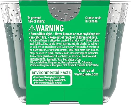 Miniatura 3 de Glade Vela aromática infundida con aceites esenciales, vela ambientadora, vela de 3 mechas (Pine Wonderland)