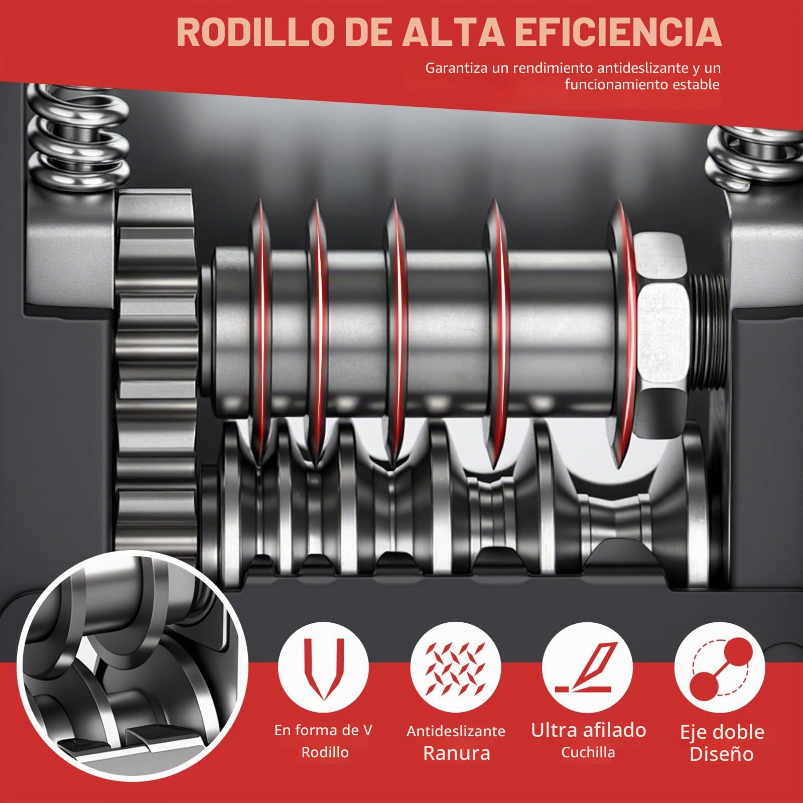 Pelacables,Maquina de Pelar Cable de Cobre, Bekasa Maquina Pelacables Cobre Automático Manual con 6 Canales y 6 Cuchillas,3-17mm Máquina Peladora de Cables para Reciclar Chatarra de Cables | Con 6 canales y 5 cuchillas, una cuchilla adicional, herramienta