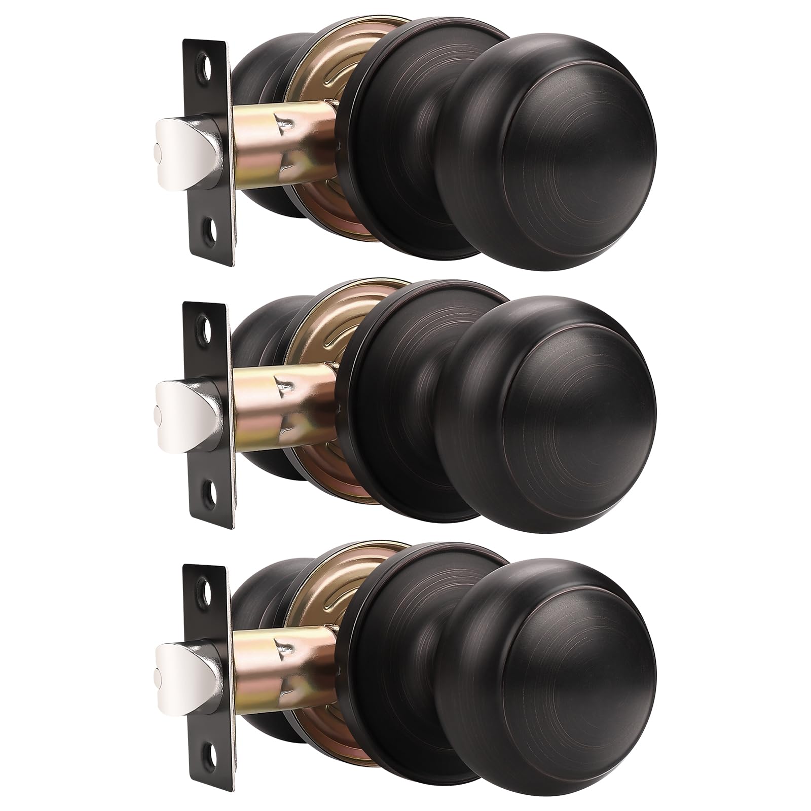 Probrico Passage Door Knobs - Keyless Black -23 Probrico Passage Door Knobs - Keyless Black -23