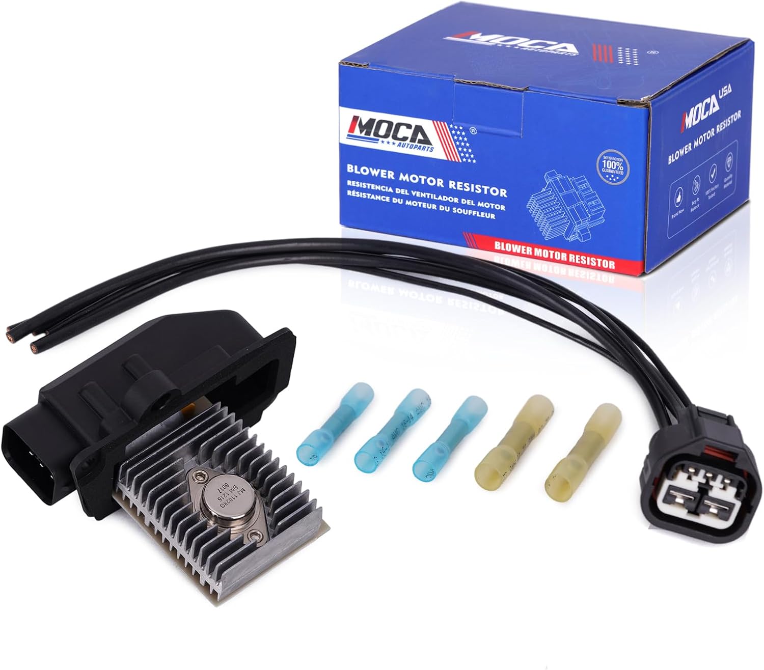 MOCA Blower Motor Resistor Kit with Harness Fit 92-11 for Ford Crown Victoria & 91-05 for Lincoln Town Car & 91-11 for Mercury Grand Marquis & 03-04 for Mercury Marauder