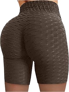 Women's Leggings, Scrunch Butt Cycling Shorts, Honeycomb Running Shorts, Booty Push-Up Leggings, Short High Waist Butt Lifting Sports Trousers, Anti-Cellulite Shorts, Yoga Fitness Sports Shorts with