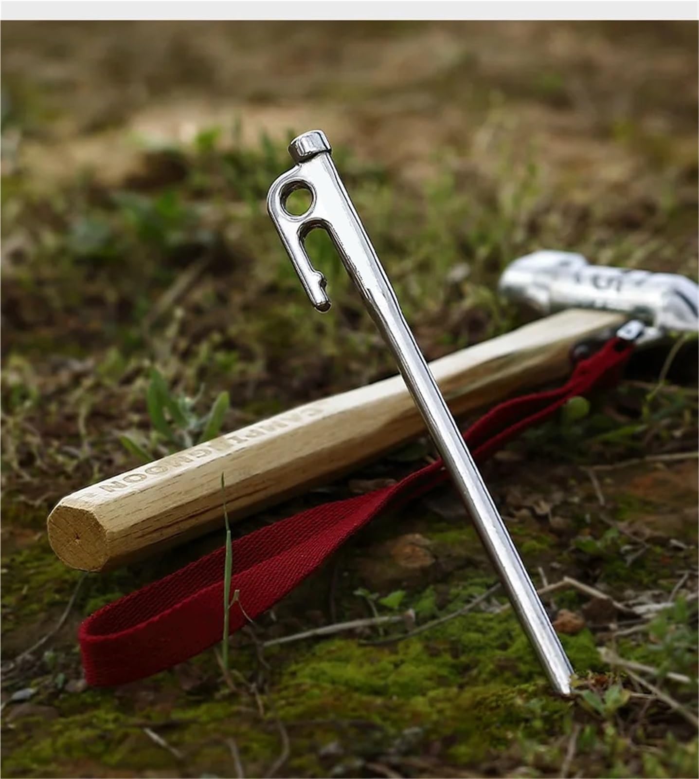 Kit d'accessoires de Camping, 20 pièces, Clous Tente extérieure en Acier Inoxydable, piquets randonnée pour Camping, Tonnelles