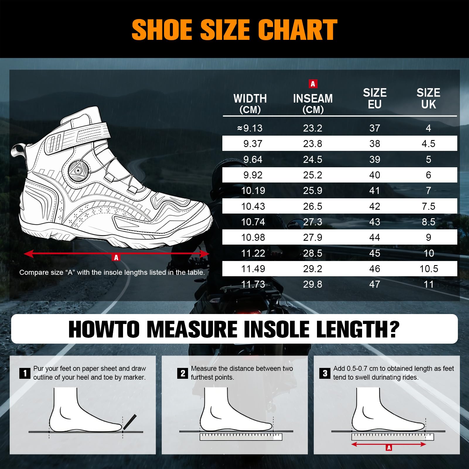 Botas de Moto de Cuero para Hombres Botas Protectoras de Motocicleta