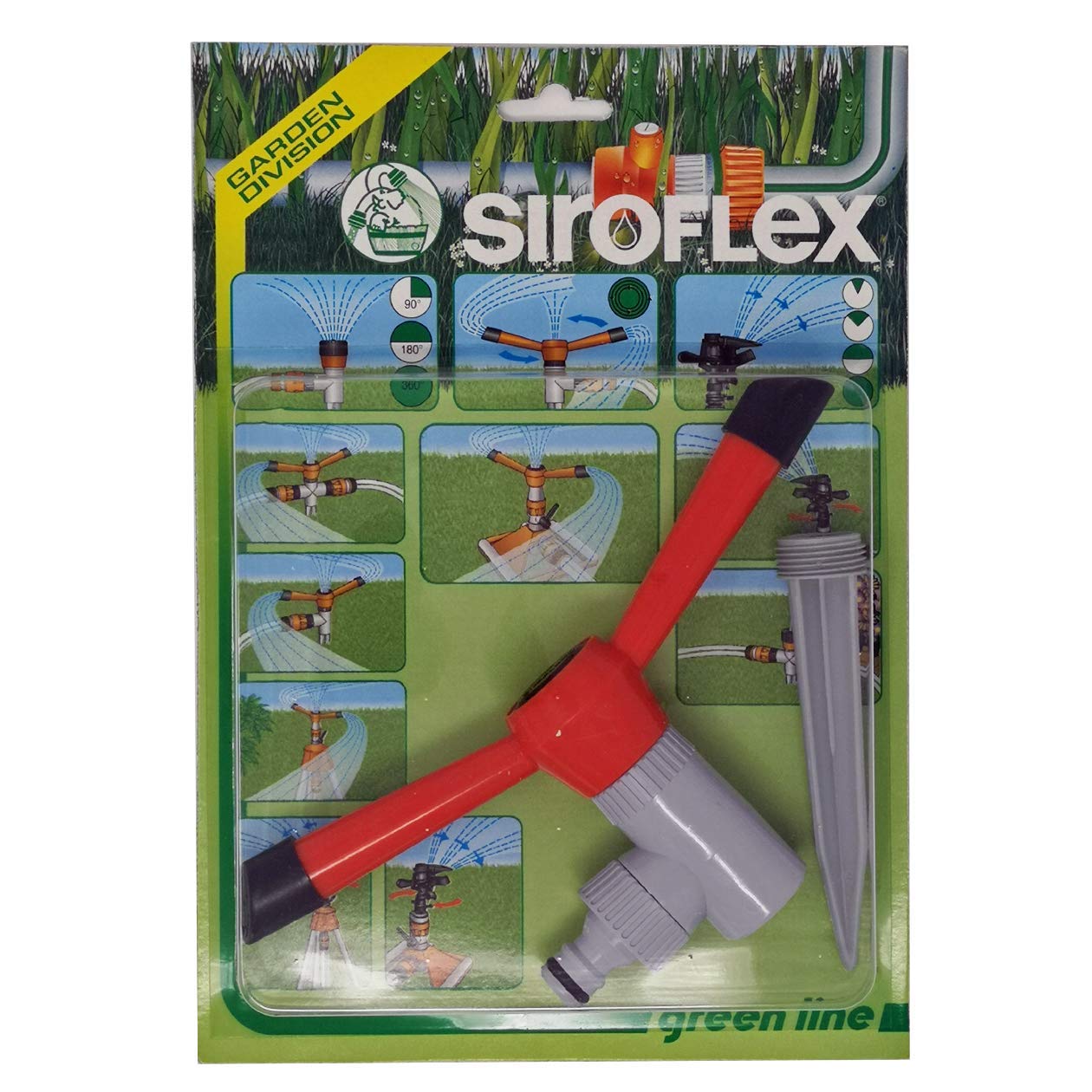 Siroflex 4585 /s mobilny 2-ramienny zraszacz kołowy na Spike Made in Italy