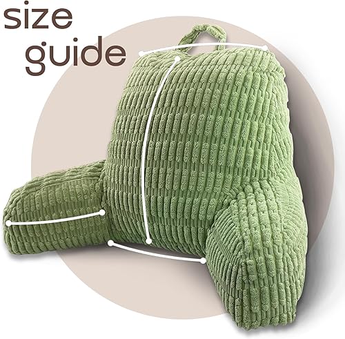 Miniatura 5 de Almohadas de lectura para sentarse en la cama para adultos, almohada de respaldo para sentarse en la cama y el sofá, soporte de respaldo para silla