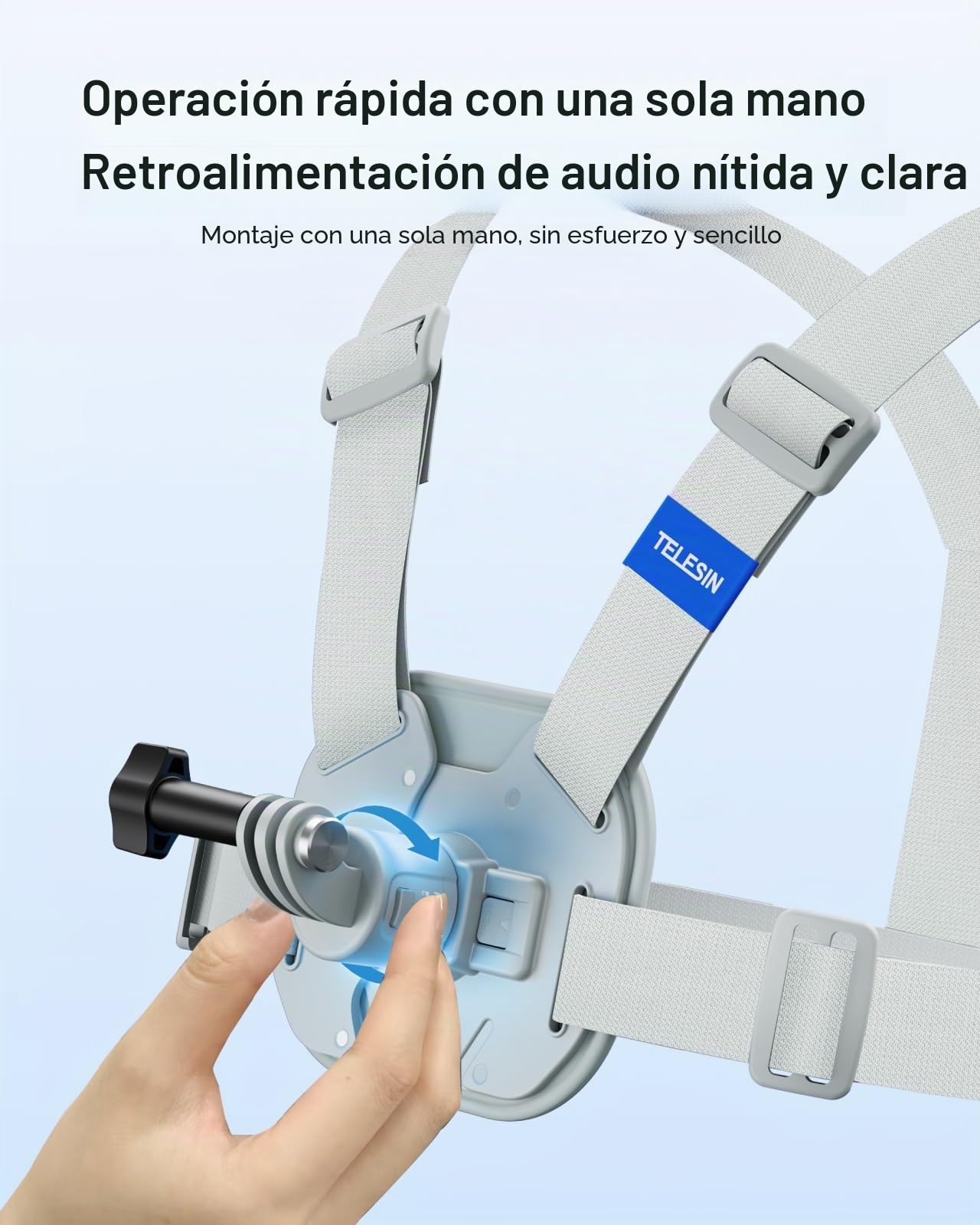 TELESIN Correa de pecho con liberación rápida y almohadilla de aire, compatible con GoPro Hero 13, 12, 11, 10, 9, 8, AKASO, Insta360, DJI Osmo Action 5 Pro, 4, 3 cámaras, comodidad y estabilidad