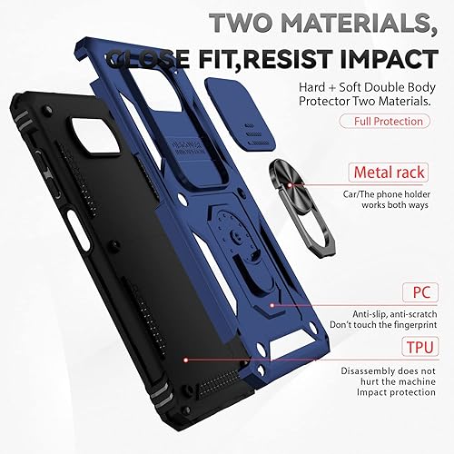 Miniatura 8 de Asuwish Funda de teléfono para Xiaomi Poco X3 ProPocoX3 NFCPoco X3 con protector de pantalla de vidrio templado, soporte delgado, híbrido,