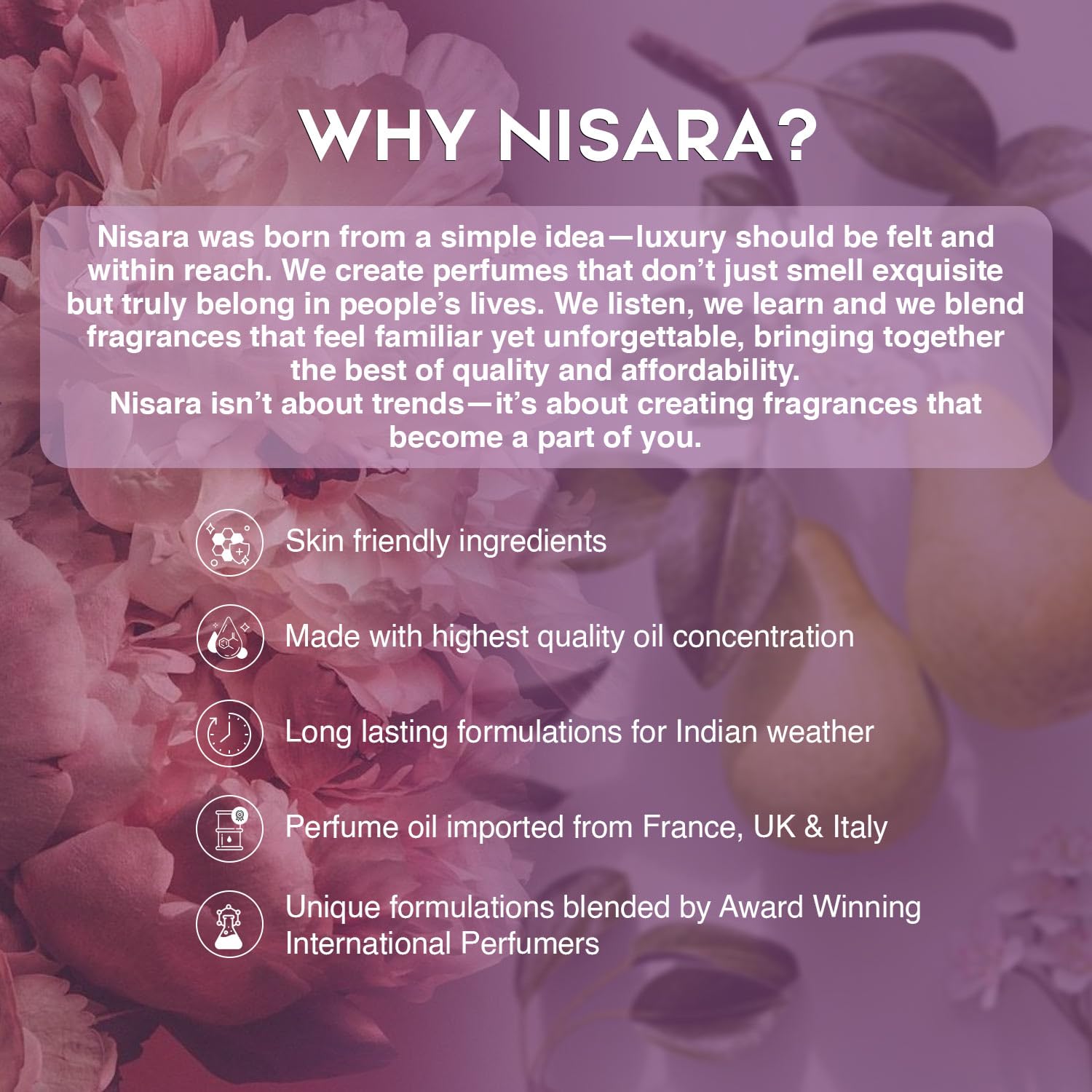 Nisara Carmine Rose & Miss Gorgeous Eau De Perfume 100ml X 2 - Long-lasting with Bergamot, Pear, Rose. Pink Pepper, Jasmine, Musk |Long Lasting Eau De Parfum | Floral Musk | EDP Scent spray for Woman | Premium Perfume For Her 1