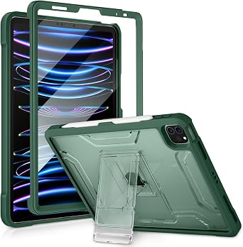 VIKESI iPad Pro 11 inch Case 2018-2022 Released, TPU Shockproof Frame, Matte Frosted Back, Midnight Green, Portable Electronic Device Cover