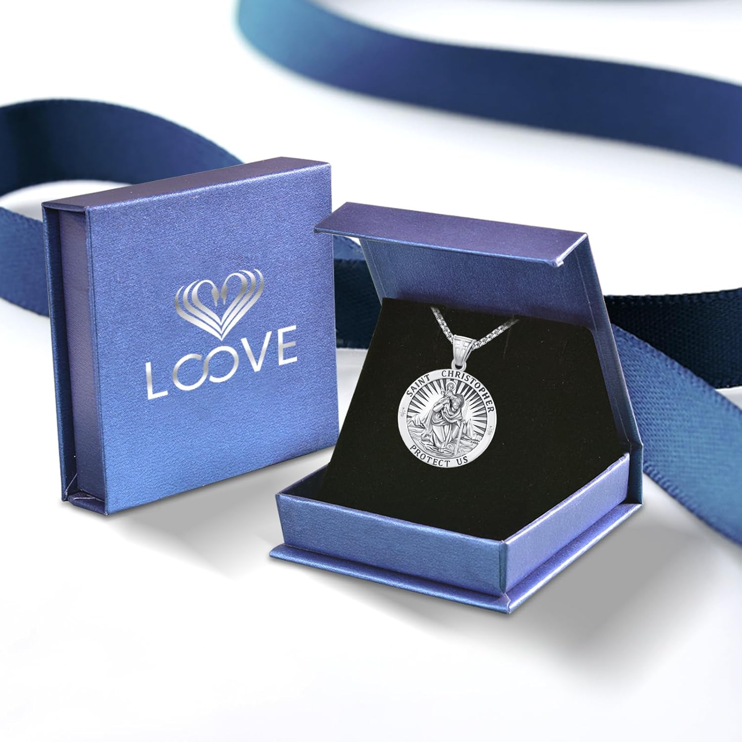 Patron Saint Medals Amulet Necklace 925 Sterling Silver Protection Jewelry for Men Women with 20"/22"+2" Rolo Chain - Image 8