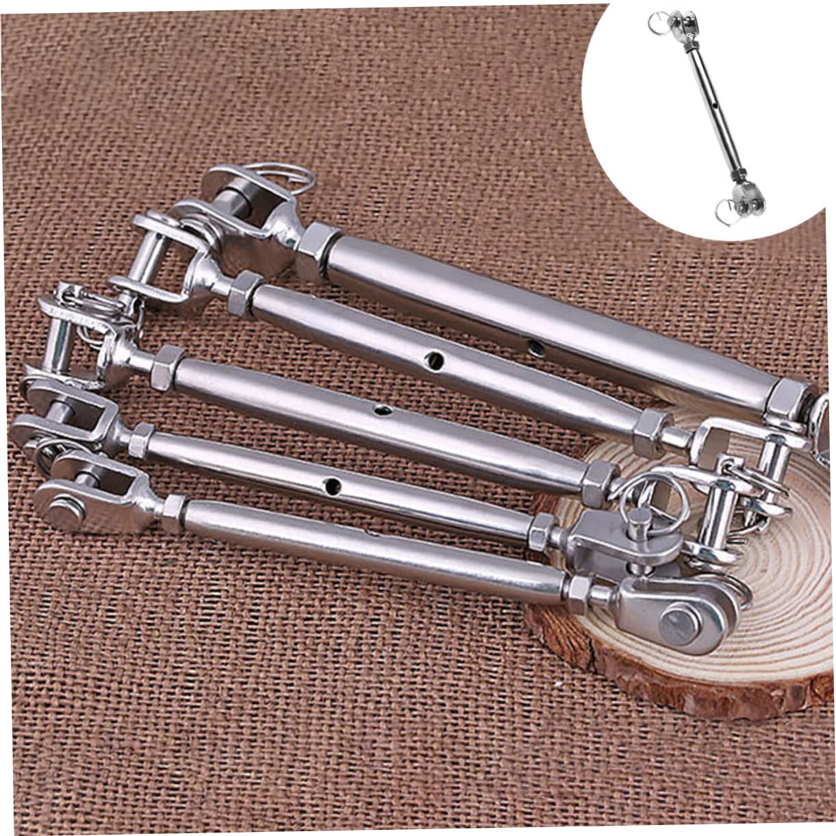 ERINGOGO Tensor de Acero Inoxidable 304 para Cable y Cadena Cuerpo Cerrado para Instalar Velas de Sombra y Ajustar Tensión Larga Durabilidad