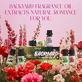 Soulorigin Backyard Fragrance Oils Set, Flower Essential Oil Gift Set for Diffuser, Floral Scent Diffuser Oil, Diffuser Scents Oil for Home-Gardenia, Rose, Lavender, Secret Garden, After Rain,Sunshine