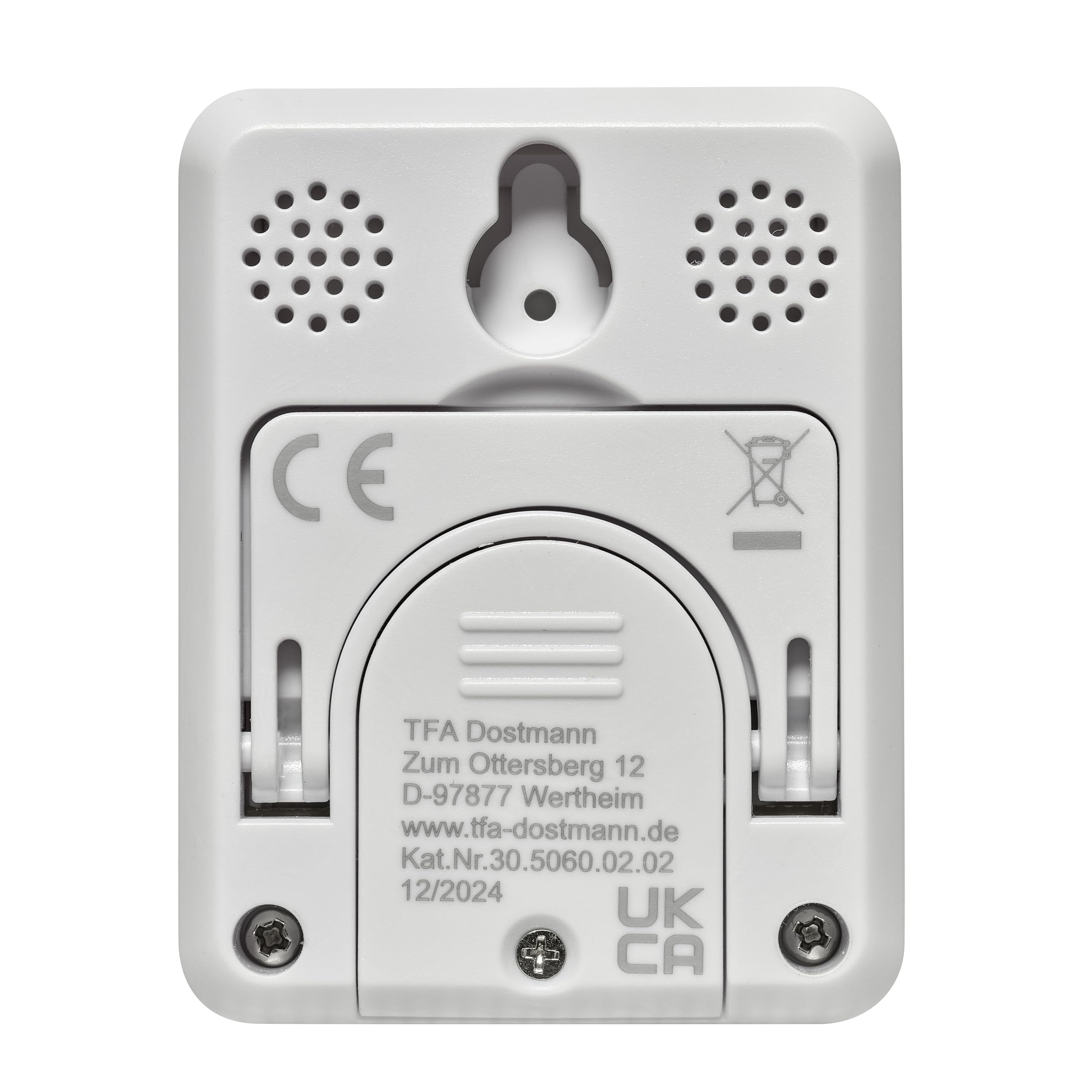 TFA Dostmann Petit hygromètre numérique d'intérieur, 30.5060.02, thermomètre d'ambiance, humidimètre, mesure l'humidité et la température, pour contrôler le climat ambiant, pile incluse, blanc