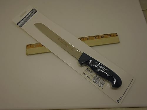 Restaurante Marca USA 8 pulgadas cuchillo de pan festoneado recto semi flexible inoxidable hoja comercial cocina rebanador