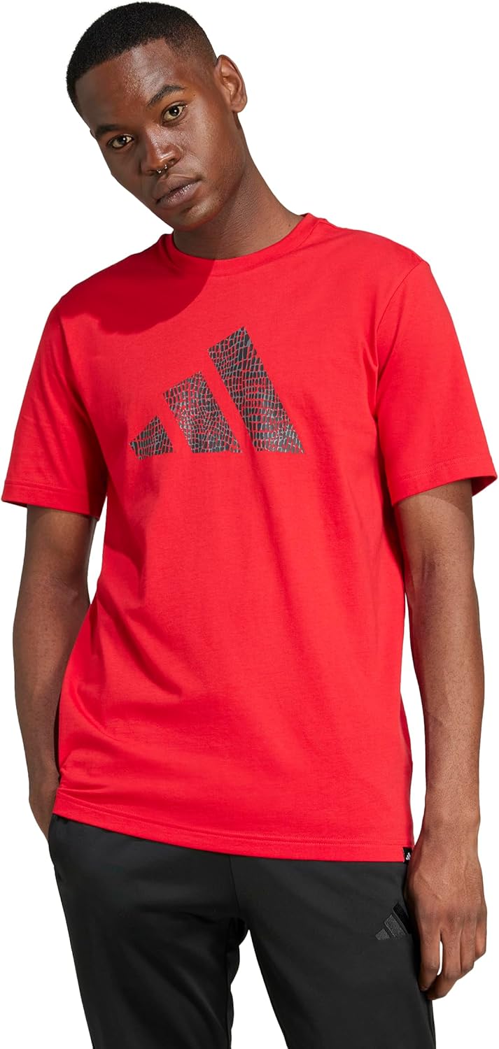 Adidas Mens Codes Animal Graphic T-Shirt