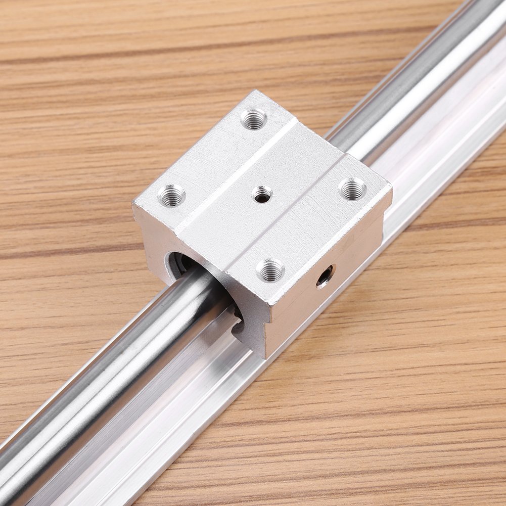 2Pcs SBR12 700mm 12MM Glissières à Roulement Linéaire Rail de roulement linéaire + 4Pcs SBR12UU Blocs Coulissants Glissières