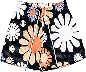 BOOMLEMON Mens Mesh Graphic Print Shorts Casual Workout Cool Shorts Gym Basketball Running Short Pants