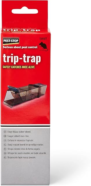Pest Stop Trip Traps for Indoors - Durable Reusable Snap Rats Trap for Rodent Control - Mouse Traps for Home and Office - Easy to Clean - Safe and Secure - Single Boxed Trap