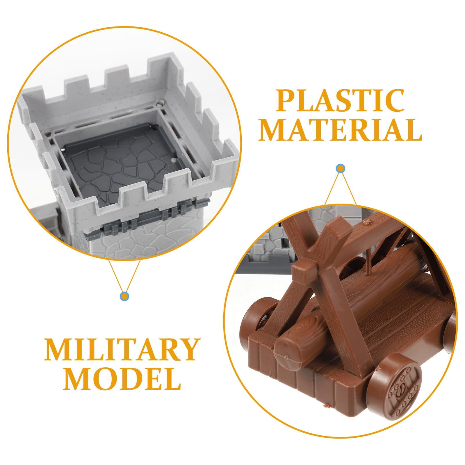 Didiseaon Carro D’Assedio Cavallo in Plastica, Militare Retrò | Leggero Durevole, Mini Figure Dell’Esercito, Soldatini Giocattolo, Auto, Scrivania