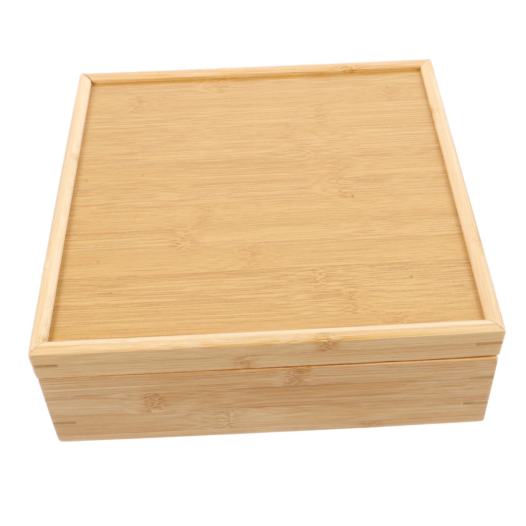 HOLIDYOYO Box Dried Fruit Box Candy Nut Serving Container Snack Serving Tray with Lid Divided Serving Dishes Dessert Tray Fruit Serving Platter Nuts Storage Platter Side Dish Wooden Yellow