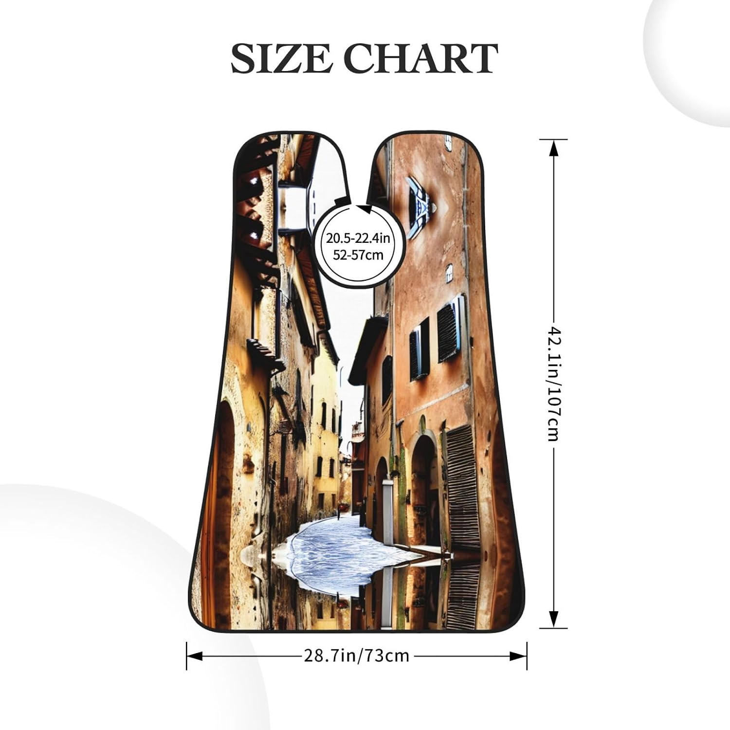 Italy Tuscan Print Beard Bib Apron, Shaving Apron For Dad, Men'S Hair Catcher For Shaving Best Gifts For Dad