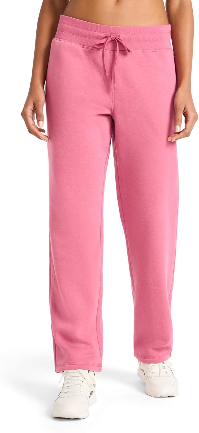 Reebok Womens Cozy Classic Sweatpant, Standard Fit, 30” Inseam, Midweight Cotton-Poly Fleece Fabric