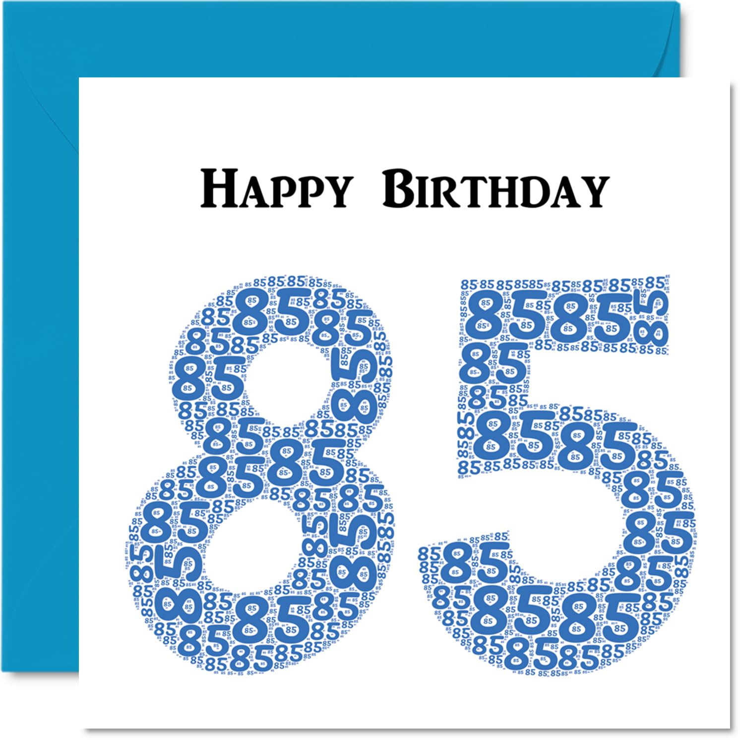 Fun 85th Birthday Cards for Men - Shapecloud - Happy Birthday Card for Dad Mum Great Grandad Grandpa Nanny Grandma Gran Uncle Auntie, 145mm Greeting Cards, Fun Card