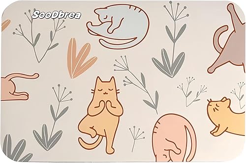 Mini esterilla de yoga con diseño de gato juguetón, rodilleras de yoga, antideslizante de doble cara, meditación, esterilla de ejercicio para