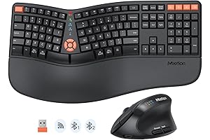 MEETION Ergonomic Keyboard and Mouse Combo: Enhanced Typing and Navigating Experience