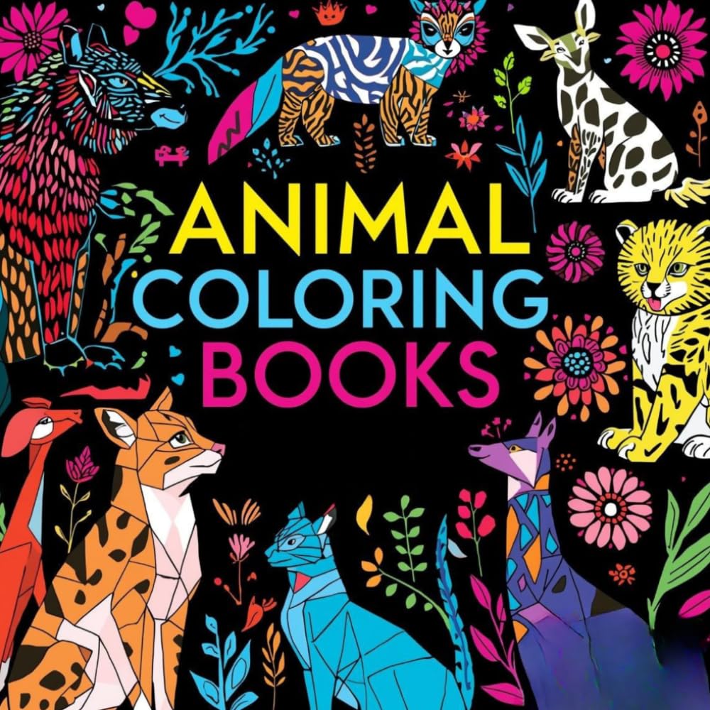 Amazing Animals Coloring Book for Kids Ages 3-8: Fun and Easy Animal Coloring Pages for Boys and Girls | Cute Safari, Farm, Jungle, and Ocean Animals