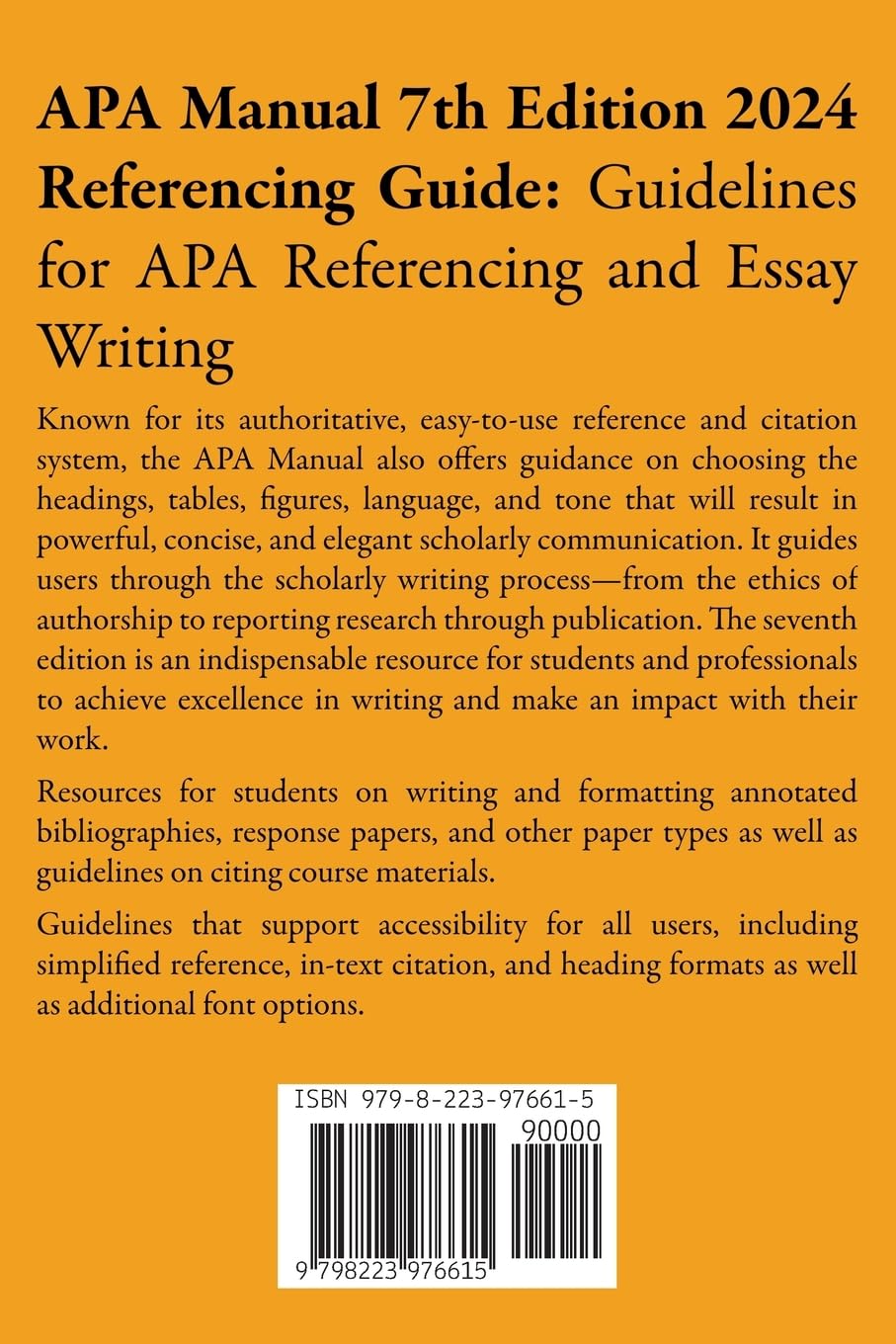 APA Manual 7th Edition 2024 Referencing Guide
