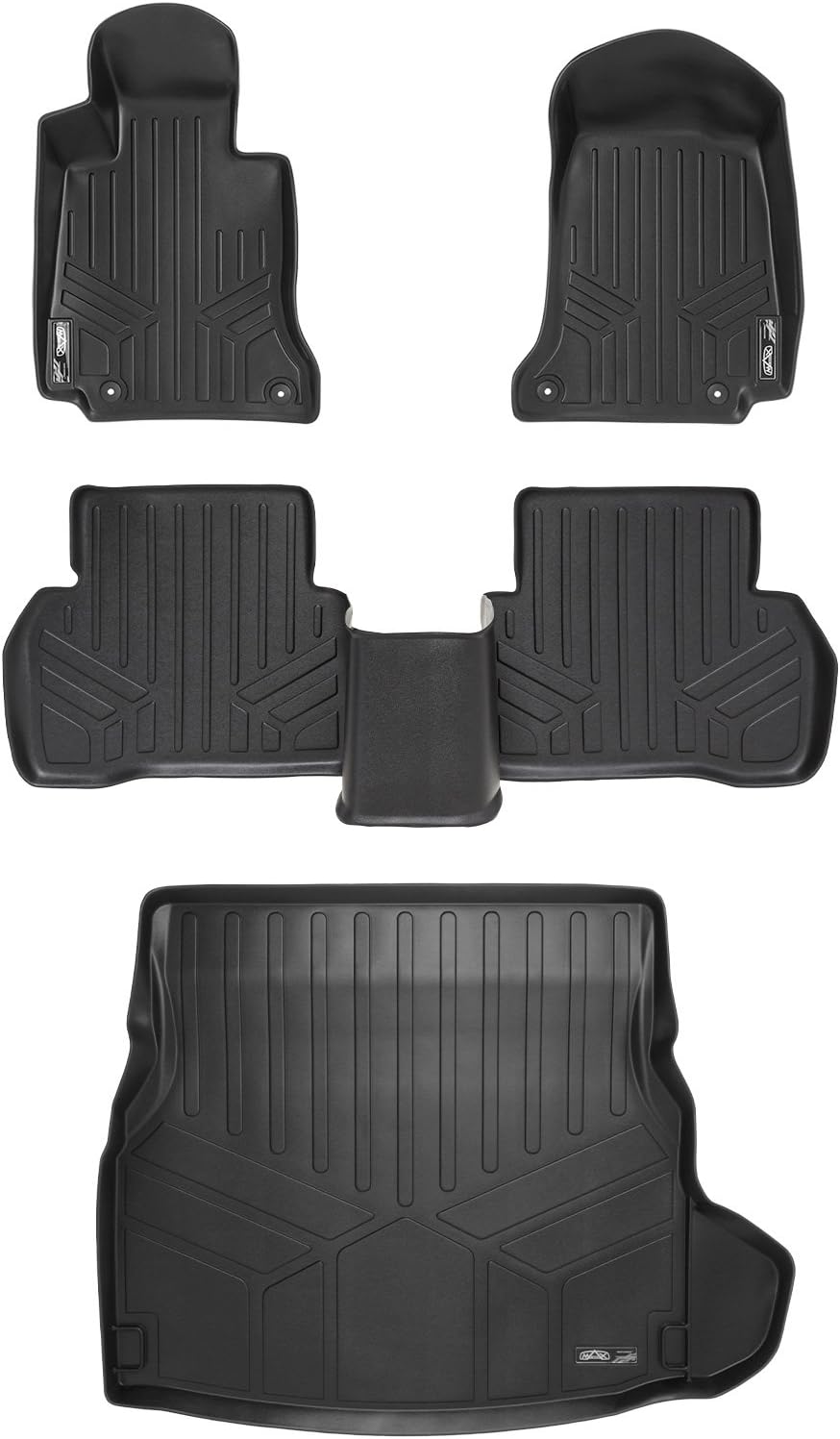 SMARTLINER Custom Floor Mats 2 Rows and Cargo Liner Set for 2017-2023 Mercedes-Benz AMG C 43