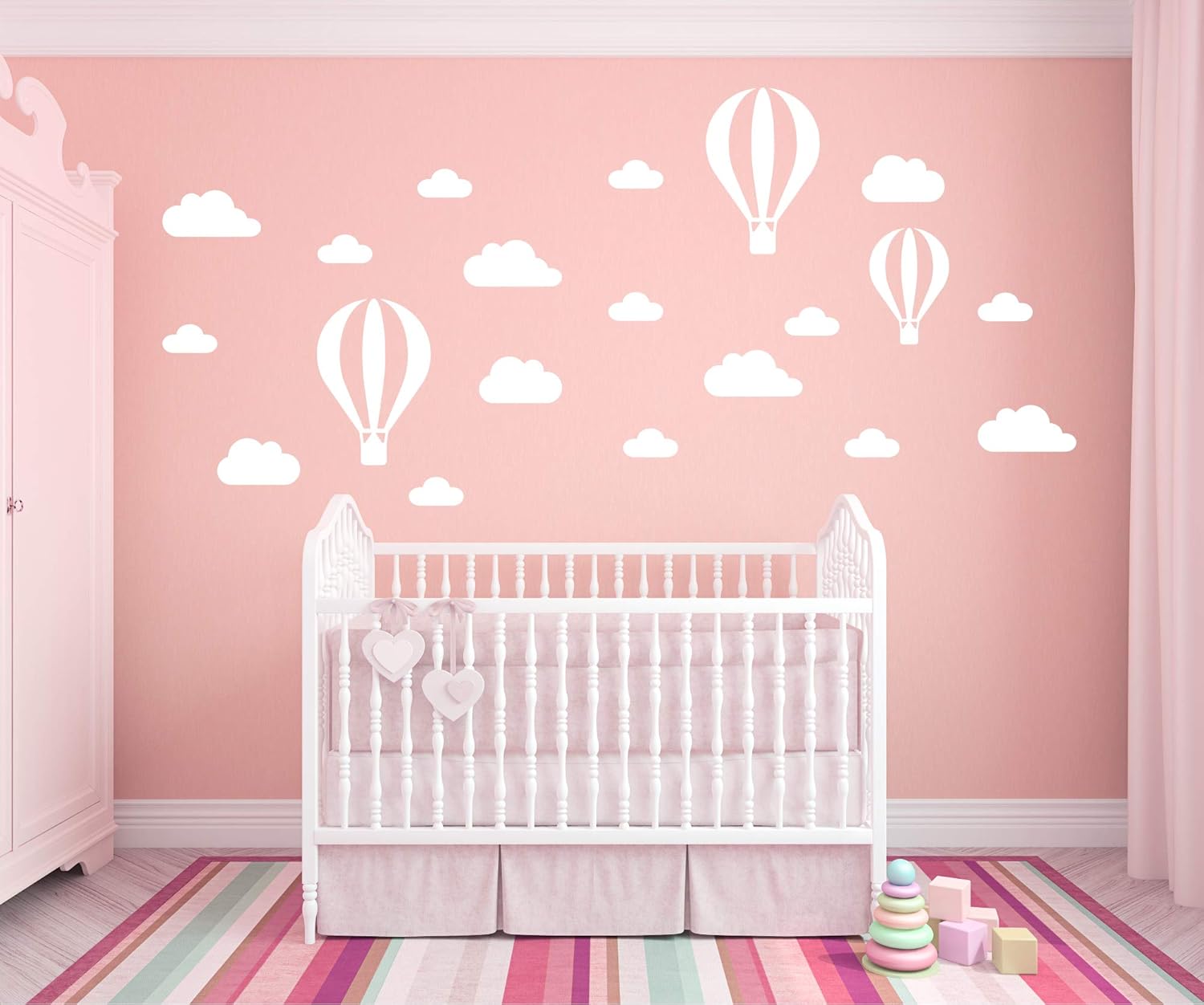Hot Air Balloon Decal Nursery Clouds Decal Stickers Wall
