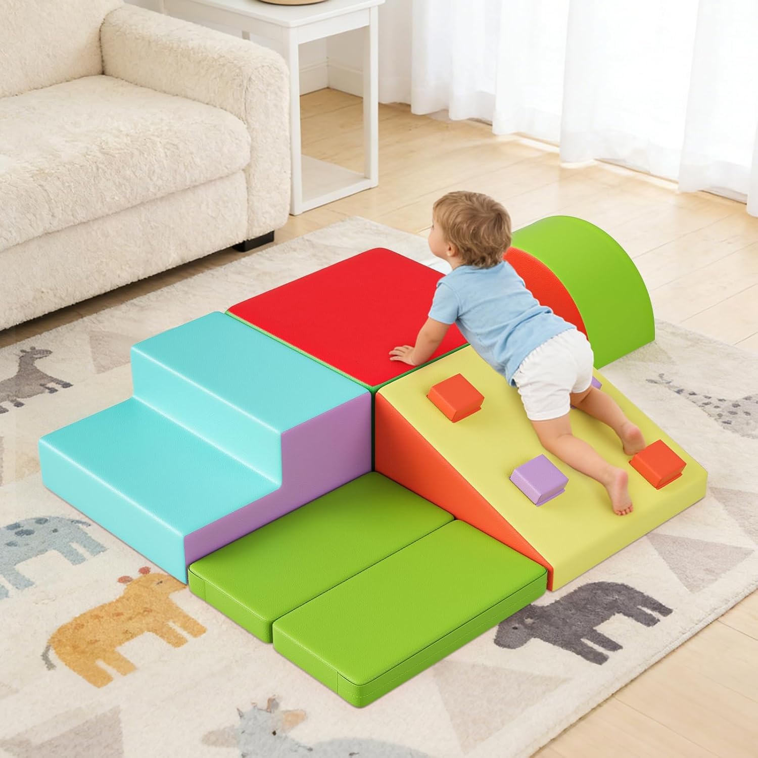 Lot de 5 blocs de construction en mousse souple non toxique