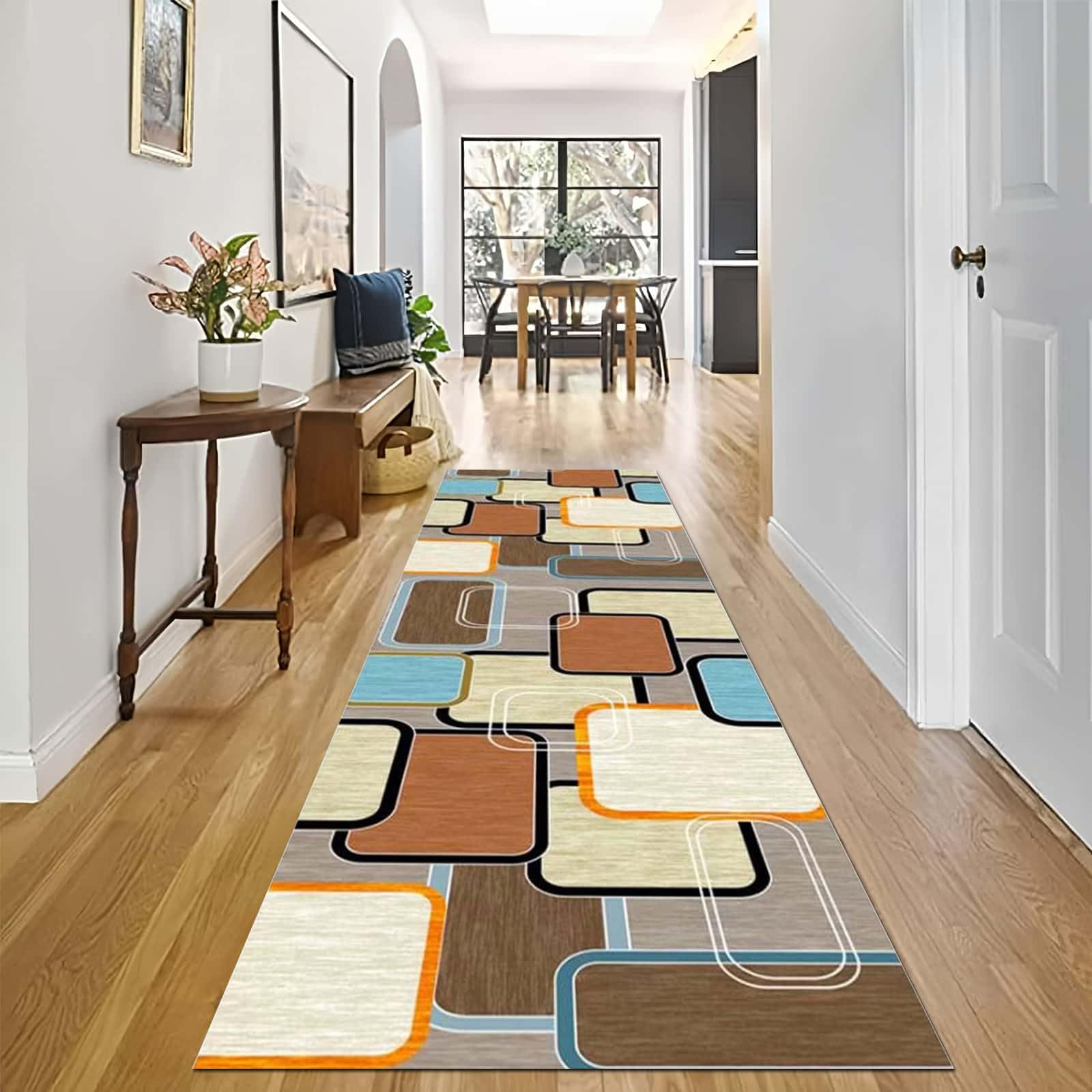 Tapis coureur de couloir facile à nettoyer et résistant aux taches de cuisine
