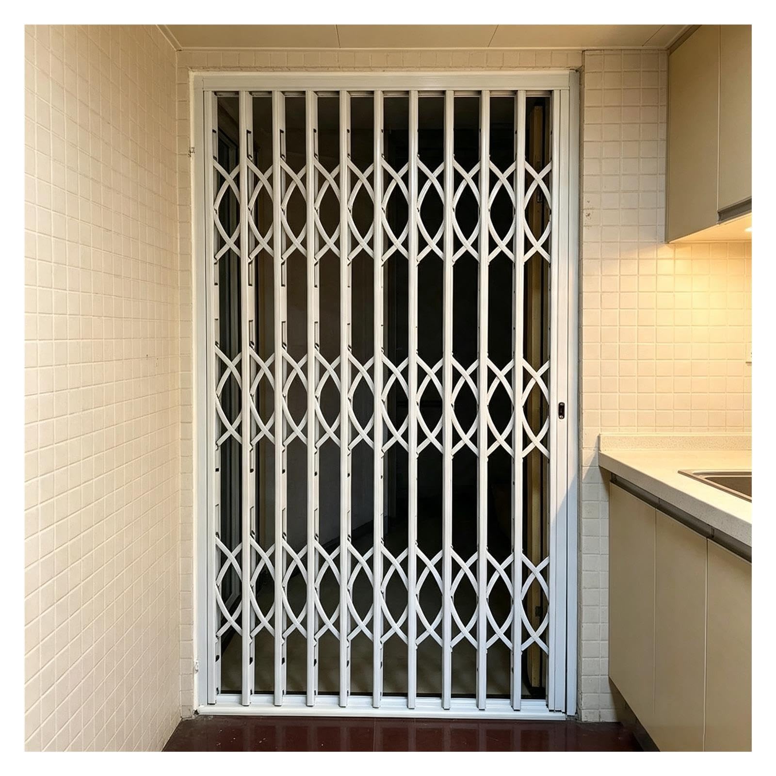 Grille de sécurité extensible accordéon antivol pour porte et fenêtre