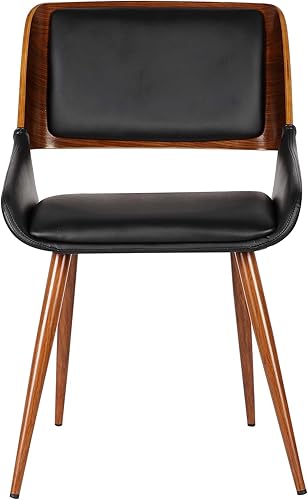 Miniatura 36 de Armen Living Silla de comedor Panda en tela gris y acabado de madera de nogal, 25 pulgadas de profundidad x 20 pulgadas de ancho x 31 pulgadas de