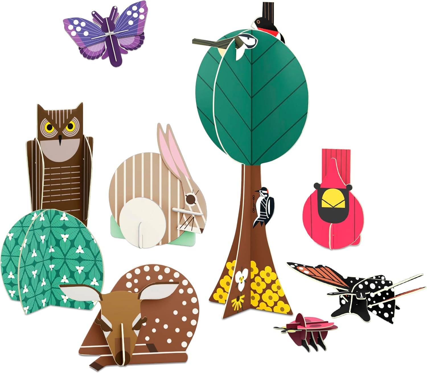 3D Animal Menagerie Puzzle, Charley Harper Art image 2