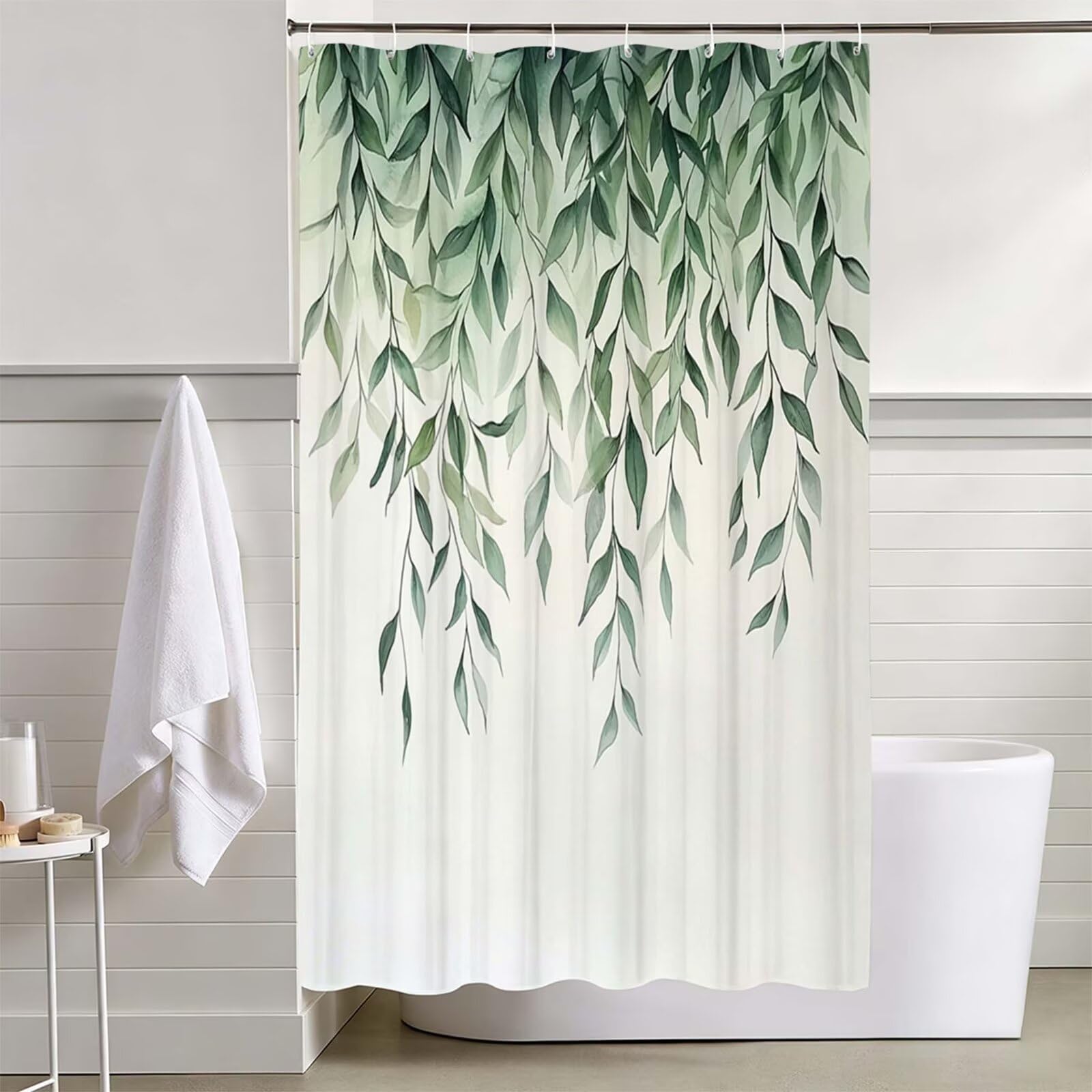 Grün Duschvorhang, 200x250cm Duschvorhang Badewanne D-488