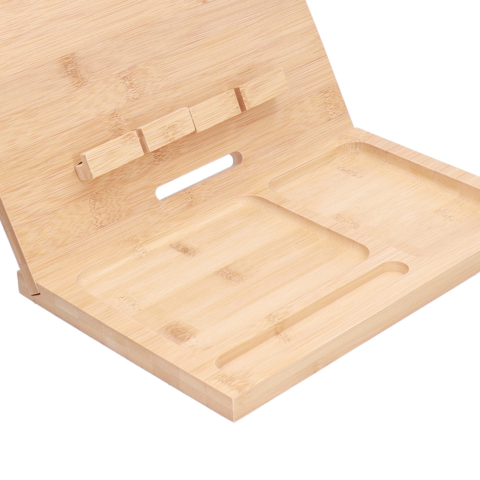 Handy-Ständer aus Bambus, Stauraum-Design für Schreibtisch,