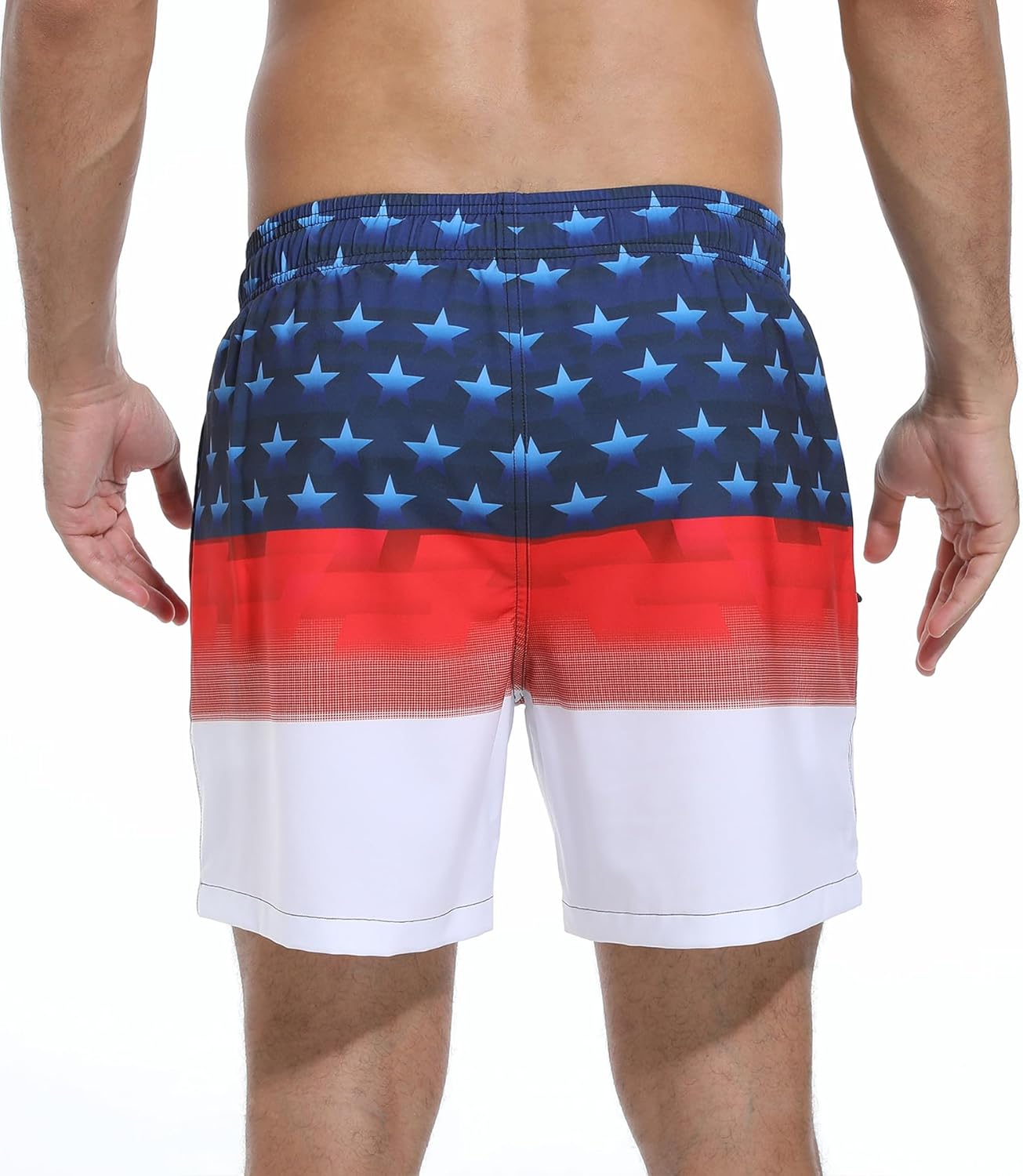 SILKWORLD Mens Swim Trunks 2 in 1 Quick Dry Bathing Suit with Compression Liner Beach Shorts with Zipper Pockets - Image 2