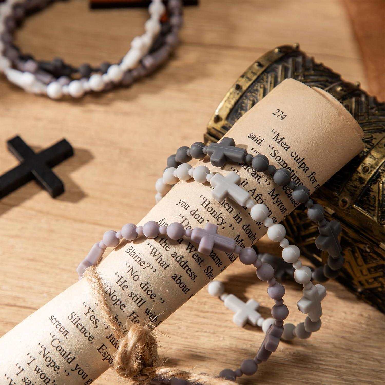 Tondiamo 30 Pcs Friendship Silicone Cross Bracelet Bulk for Women Men, 5 Colors Christian Jesus Prayer Bracelet Religious Faith Belief Gift for Easter, Church - Image 7