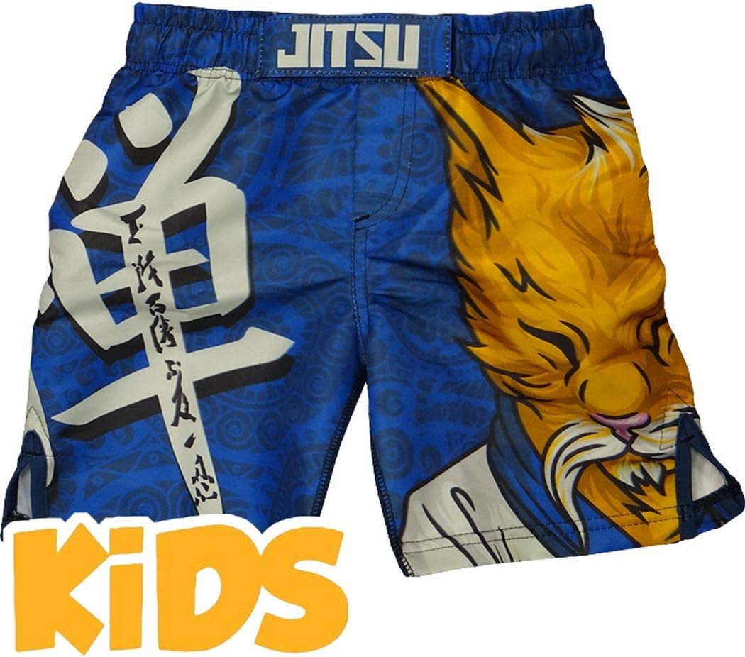 Jitsu Kids Shorts Zen Cat - Boys - Kids Boxing Fitness BJJ
