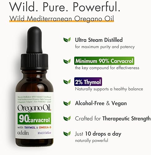 Miniatura 4 de adalin Aceite de semilla negra orgánico prensado en frío de 8.4 onzas líquidas con aceite de orégano de tamaño de viaje, 0.34 onzas líquidas,